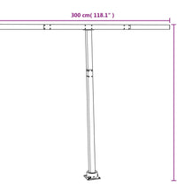 Stützen für Markisen Weiß 300x245 cm Eisen