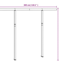 Stützen für Markisen Weiß 300x245 cm Eisen