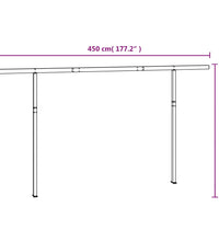 Stützen für Markisen Weiß 450x245 cm Eisen