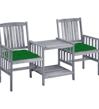 Gartenstühle mit Teetisch und Kissen Massivholz Akazie
