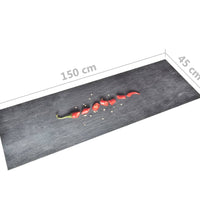Küchenbodenmatte Waschbar Pfeffer 45x150 cm