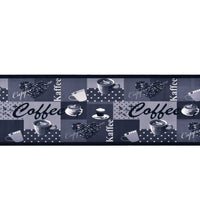 Küchenteppich Waschbar Kaffee Blau 60x300 cm