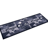 Küchenteppich Waschbar Kaffee Blau 60x300 cm