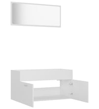 2-tlg. Badmöbel-Set Weiß Holzwerkstoff