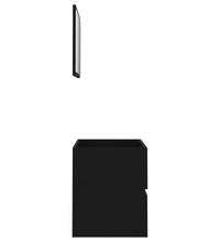 2-tlg. Badmöbel-Set Schwarz Holzwerkstoff