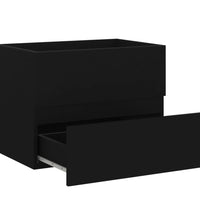 2-tlg. Badmöbel-Set Schwarz Holzwerkstoff