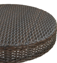 5-tlg. Gartenbar-Set mit Kissen Poly Rattan Braun