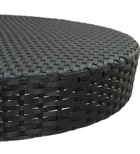 5-tlg. Gartenbar-Set mit Kissen Poly Rattan Schwarz