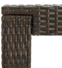 7-tlg. Gartenbar-Set mit Kissen Poly Rattan Braun