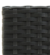 3-tlg. Garten-Bar-Set mit Armlehnen Poly Rattan Schwarz