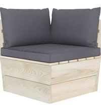 Garten-Palettensofa 2-Sitzer mit Kissen Fichtenholz