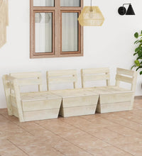 Garten-Palettensofa 3-Sitzer Imprägniertes Fichtenholz