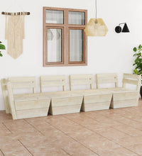 Garten-Palettensofa 4-Sitzer Imprägniertes Fichtenholz