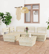 5-tlg. Garten-Paletten-Lounge-Set Imprägniertes Fichtenholz