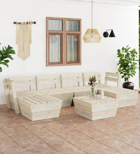 7-tlg. Garten-Paletten-Lounge-Set Imprägniertes Fichtenholz