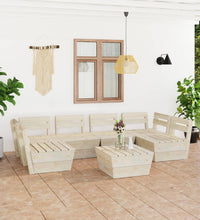 7-tlg. Garten-Paletten-Lounge-Set Imprägniertes Fichtenholz