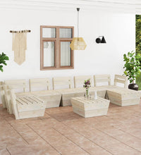 8-tlg. Garten-Paletten-Lounge-Set Imprägniertes Fichtenholz