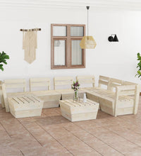 8-tlg. Garten-Paletten-Lounge-Set Imprägniertes Fichtenholz