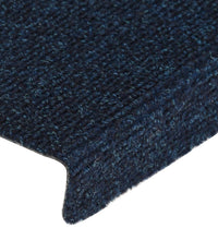 Treppenmatten 15 Stk. Nadelvlies 65x21x4 cm Blau