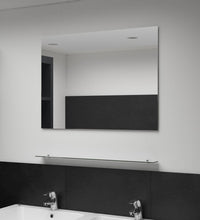 Wandspiegel mit Ablage 80x60 cm Hartglas
