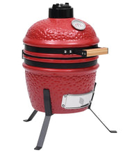 2-in-1 Kamado-Grill Smoker Keramik 56 cm Rot