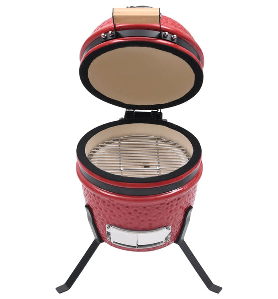 2-in-1 Kamado-Grill Smoker Keramik 56 cm Rot