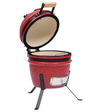 2-in-1 Kamado-Grill Smoker Keramik 56 cm Rot