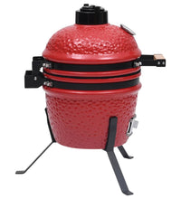 2-in-1 Kamado-Grill Smoker Keramik 56 cm Rot