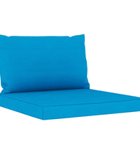 Gartensofa 4-Sitzer mit Kissen in Hellblau