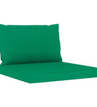 Gartensofa 4-Sitzer mit Kissen in Grün