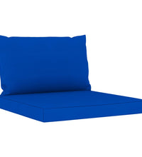 Gartensofa 4-Sitzer mit Kissen in Blau