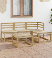 5-tlg. Garten-Lounge-Set Grün Imprägniertes Kiefernholz