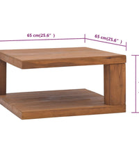 Couchtisch 65x65x33 cm Teak Massivholz