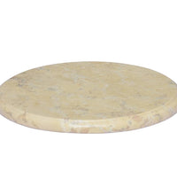 Tischplatte Creme Ø40x2,5 cm Marmor