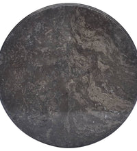 Tischplatte Schwarz Ø50x2,5 cm Marmor