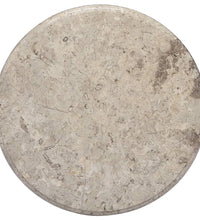 Tischplatte Grau Ø50x2,5 cm Marmor