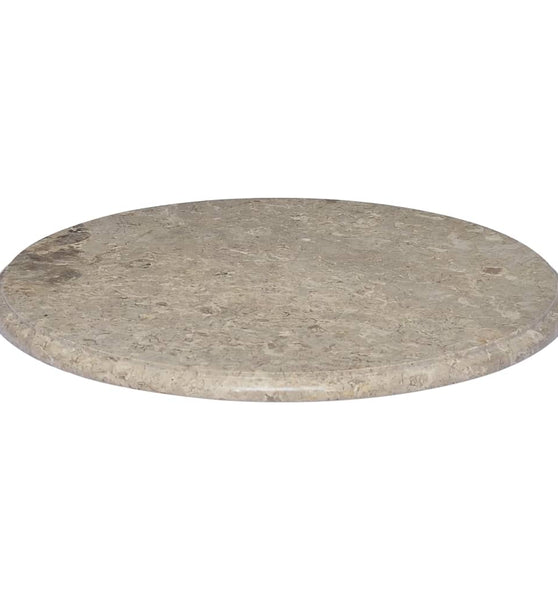 Tischplatte Grau Ø60x2,5 cm Marmor