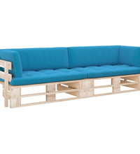 2-Sitzer-Palettensofa mit Kissen Imprägniertes Kiefernholz