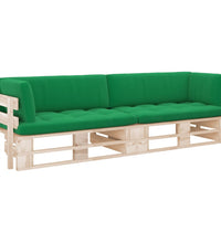 2-Sitzer-Palettensofa mit Kissen Imprägniertes Kiefernholz