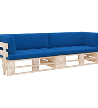 2-Sitzer-Palettensofa mit Kissen Imprägniertes Kiefernholz