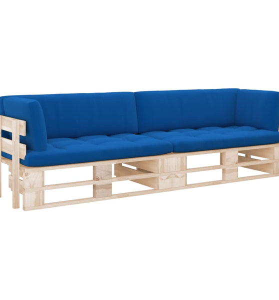 2-Sitzer-Palettensofa mit Kissen Imprägniertes Kiefernholz