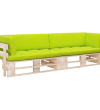 2-Sitzer-Palettensofa mit Kissen Imprägniertes Kiefernholz