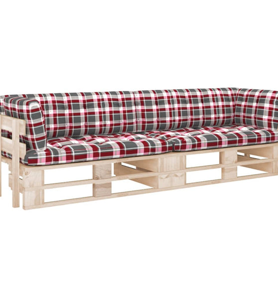2-Sitzer-Palettensofa mit Kissen Imprägniertes Kiefernholz