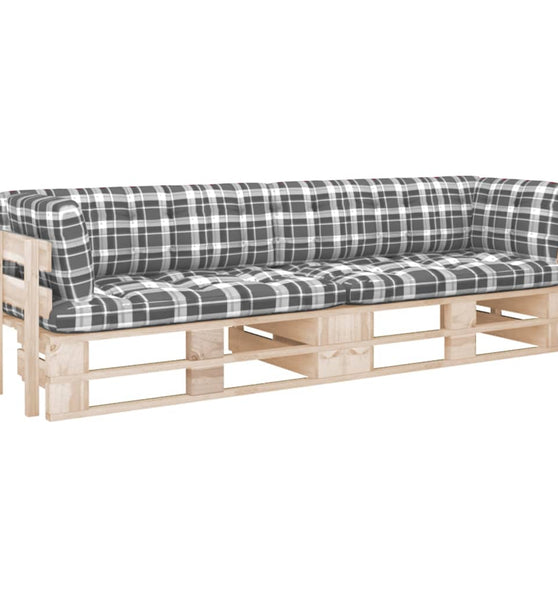 2-Sitzer-Palettensofa mit Kissen Imprägniertes Kiefernholz