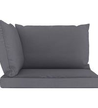 Garten-Palettensofa 2-Sitzer mit Kissen in Anthrazit