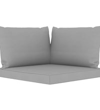 Garten-Palettensofa 2-Sitzer mit Kissen in Grau Kiefernholz