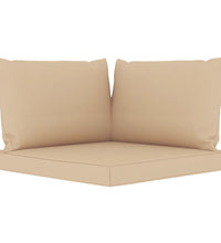 Garten-Palettensofa 2-Sitzer mit Kissen in Beige Kiefernholz