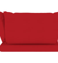 Garten-Palettensofa 2-Sitzer mit Kissen in Rot Kiefernholz