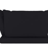 Garten-Palettensofa 2-Sitzer mit Kissen in Schwarz Kiefernholz