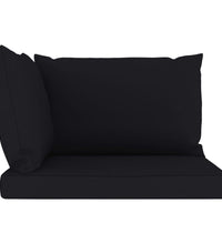 Garten-Palettensofa 2-Sitzer mit Kissen in Schwarz Kiefernholz